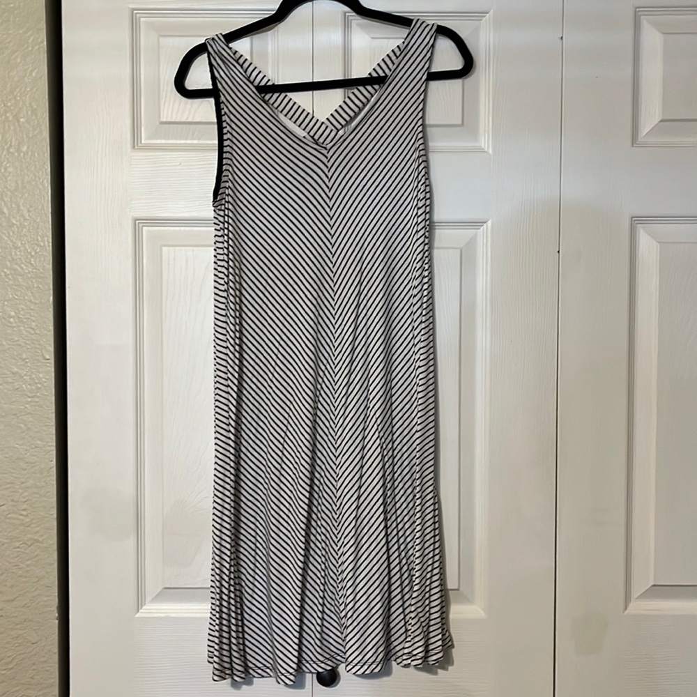 Black and White Striped Dress